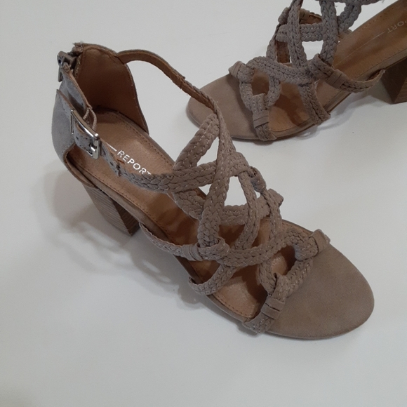 Report "PAULA" Womens Size 6 strappy open toe sandal shoes, 3" chunky heels - Picture 2 of 11